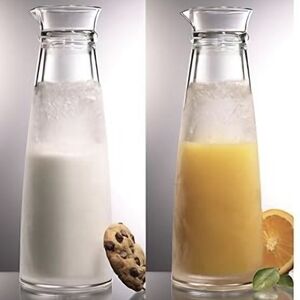 Prodyne Set of 2 stay cold iced carafes pitchers for juice, wine, milk